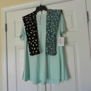 LuLaRoe Solid XS Perfect T & 2 pr leggings NWT